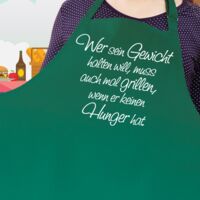 Grillschürze Wer sein Gewicht halten will, muss auch mal grillen, wenn er keinen Hunger hat