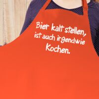 Grillschürze Bier kalt stellen, ist auch irgendwie Kochen