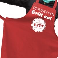 Grillschürze Schmeiss den Grill an wir müssen Fett verbrennen