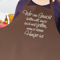 Grillschürze Wer sein Gewicht halten will, muss auch mal grillen, wenn er keinen Hunger hat