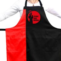Lizenz zum Grillen Kochschürze zweifarbig
