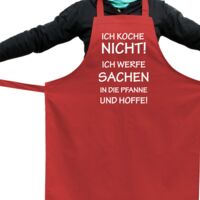 kochschürze ich koche nicht ich werfe sachen in die pfanne und hoffe