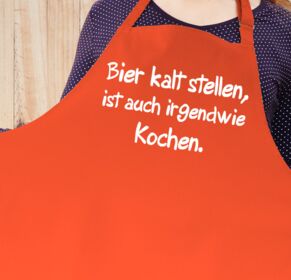 Grillschürze Bier kalt stellen, ist auch irgendwie Kochen