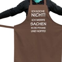 kochschürze ich koche nicht ich werfe sachen in die pfanne und hoffe