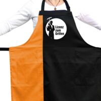 Lizenz zum Grillen Kochschürze zweifarbig