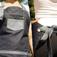 Hochwertige Jeans Schürze Latzschürze Denim