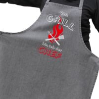 Am Grill bin ich der Chef Latzschürze Grillschürze