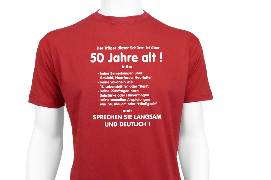 TShirt &quot;50 Jahre alt&quot; Digitaldruck Meißen