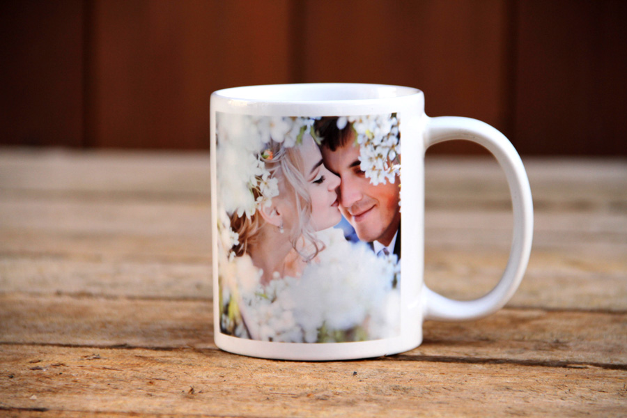 Tasse mit eigenem Foto oder Wunschtext (weiß) - Digitaldruck Meißen